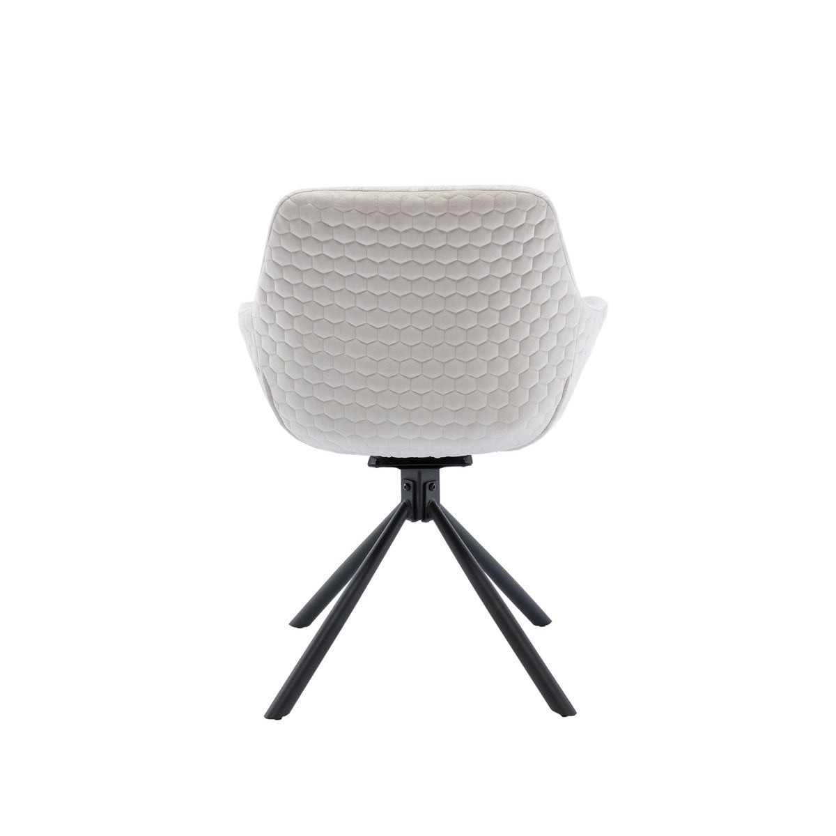 SalesFever Fauteuil met honingraatstiksel in crème fluweel