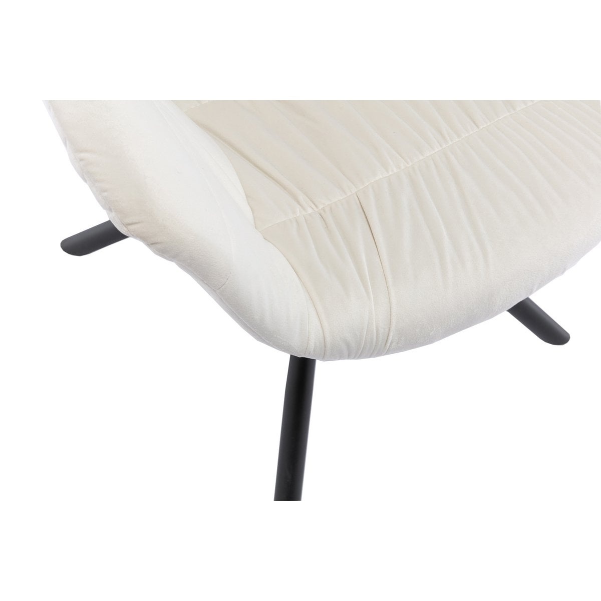 SalesFever Fauteuil met honingraatstiksel in crème fluweel