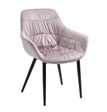 SalesFever Fauteuil met honingraatstiksel in roze fluweel