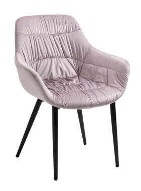 SalesFever Fauteuil met honingraatstiksel in roze fluweel