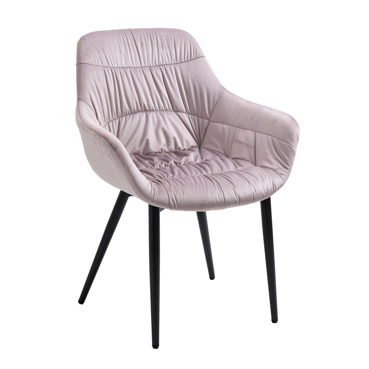 SalesFever Fauteuil met honingraatstiksel in roze fluweel