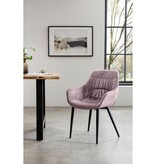 SalesFever Fauteuil met honingraatstiksel in roze fluweel