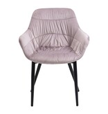 SalesFever Fauteuil met honingraatstiksel in roze fluweel