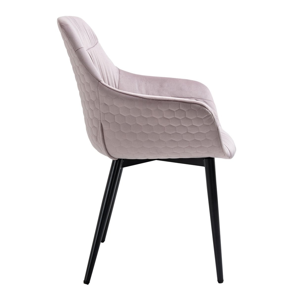 SalesFever Fauteuil met honingraatstiksel in roze fluweel