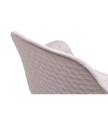 SalesFever Fauteuil met honingraatstiksel in roze fluweel