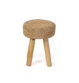 KantoormeubelenPlus De Raffia Kruk - Natuurlijk