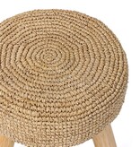 KantoormeubelenPlus De Raffia Kruk - Natuurlijk