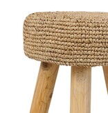 KantoormeubelenPlus De Raffia Kruk - Natuurlijk