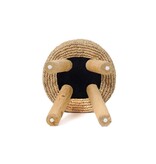 KantoormeubelenPlus De Raffia Kruk - Natuurlijk