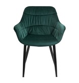 SalesFever Fauteuil met honingraatstiksel in dennengroen fluweel