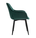 SalesFever Fauteuil met honingraatstiksel in dennengroen fluweel