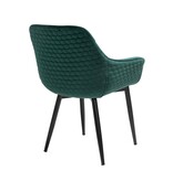 SalesFever Fauteuil met honingraatstiksel in dennengroen fluweel