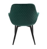 SalesFever Fauteuil met honingraatstiksel in dennengroen fluweel