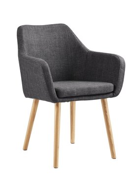 SalesFever Fauteuil structuurstof donkergrijs
