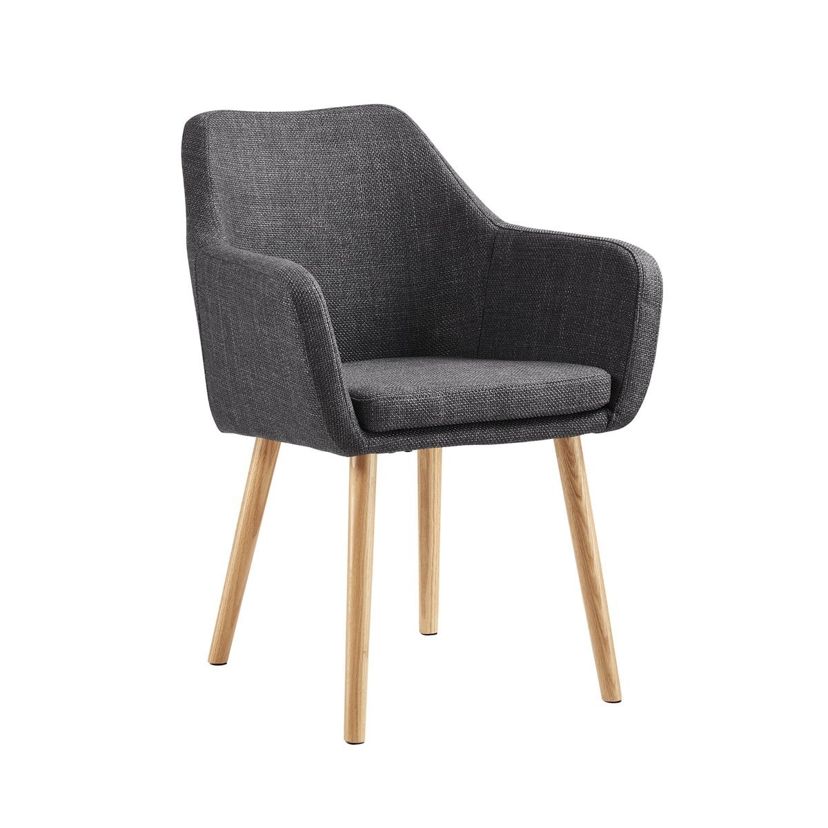 SalesFever Fauteuil structuurstof donkergrijs