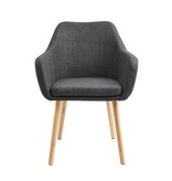 SalesFever Fauteuil structuurstof donkergrijs