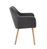SalesFever Fauteuil structuurstof donkergrijs