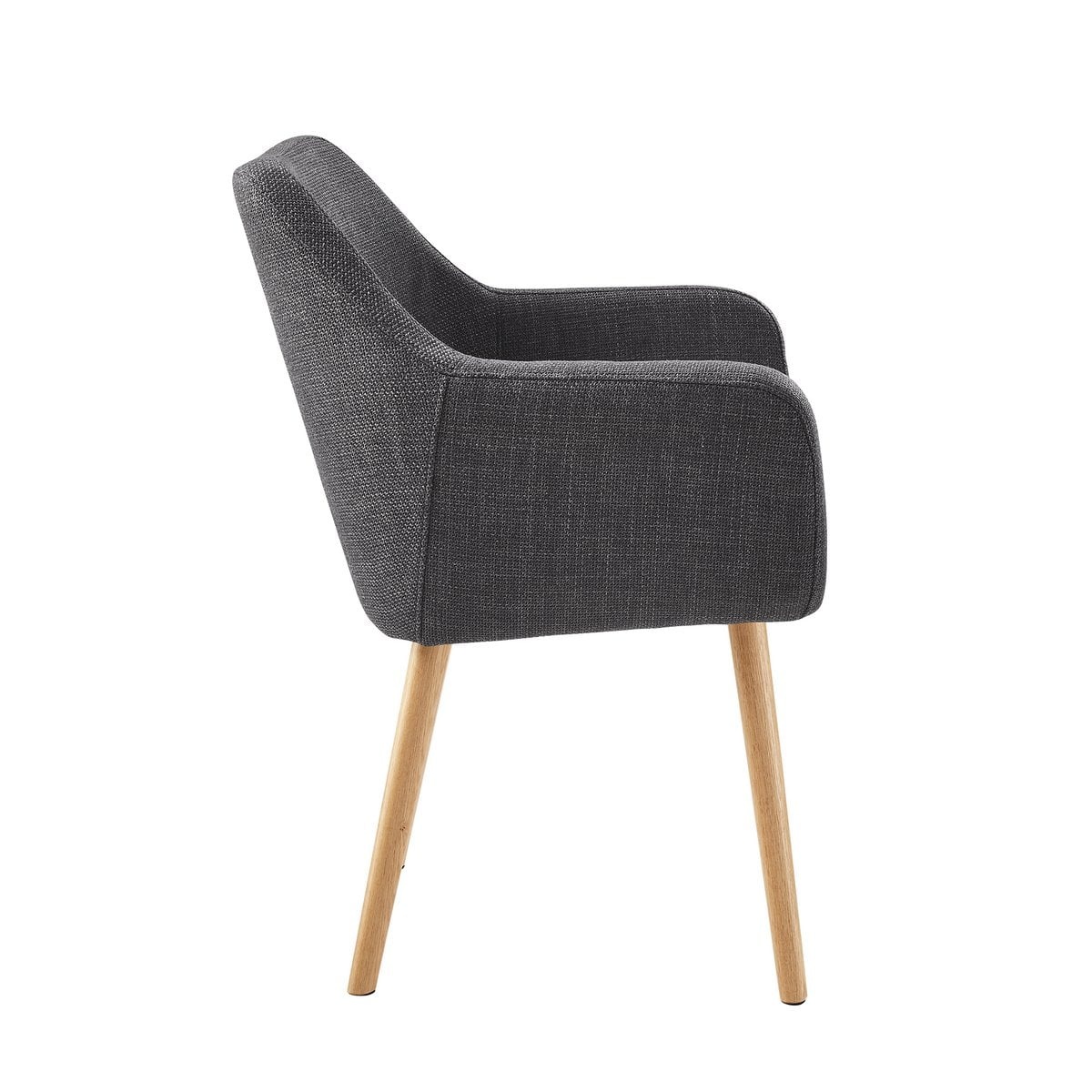 SalesFever Fauteuil structuurstof donkergrijs