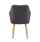 SalesFever Fauteuil structuurstof donkergrijs