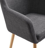 SalesFever Fauteuil structuurstof donkergrijs