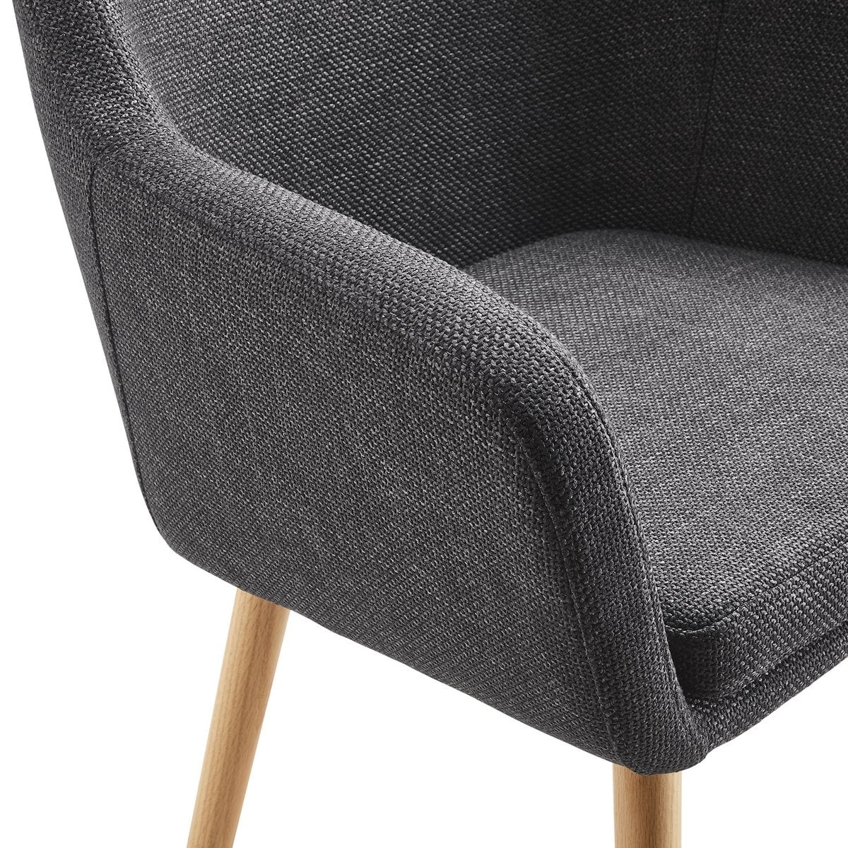 SalesFever Fauteuil structuurstof donkergrijs