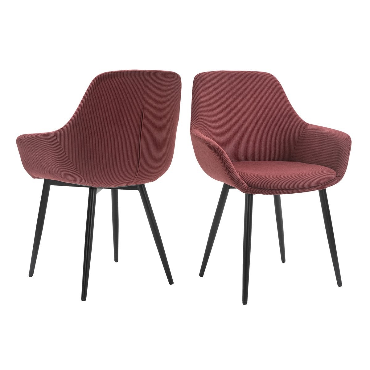 SalesFever Corduroy fauteuil set van 2, bes