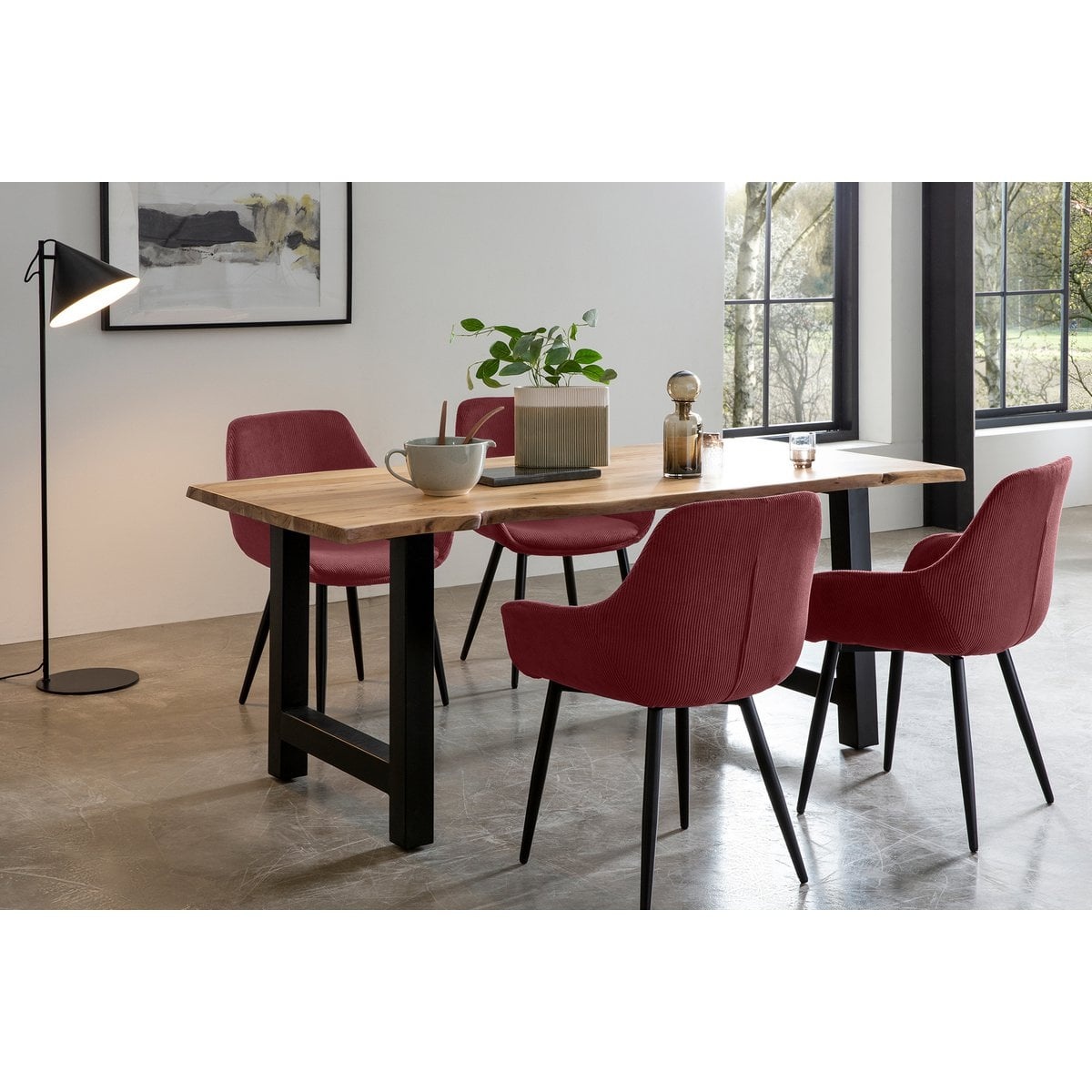 SalesFever Corduroy fauteuil set van 2, bes