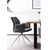 SalesFever Fauteuil met 180° draaifunctie Donkergrijs