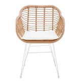SalesFever Set van 2 fauteuils in rotan look, naturel