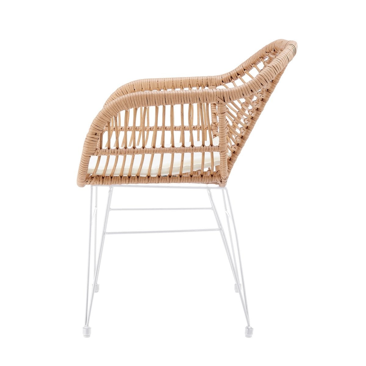 SalesFever Set van 2 fauteuils in rotan look, naturel