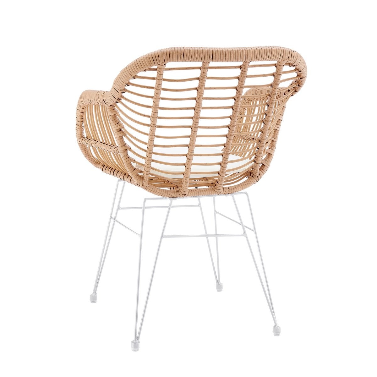 SalesFever Set van 2 fauteuils in rotan look, naturel