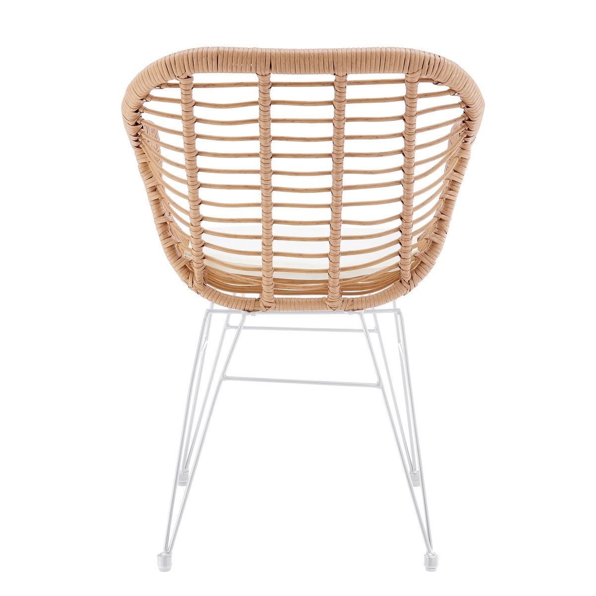 SalesFever Set van 2 fauteuils in rotan look, naturel