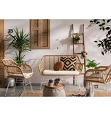 SalesFever Set van 2 fauteuils in rotan look, naturel