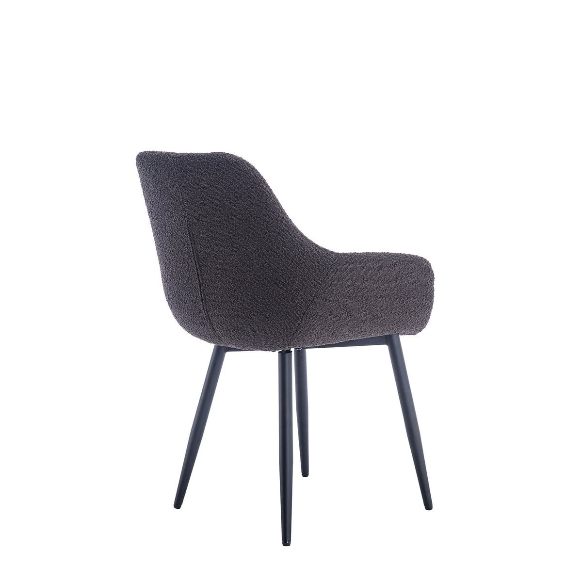 SalesFever Fauteuil Bouclé stof antraciet set van 2