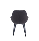 SalesFever Fauteuil Bouclé stof antraciet set van 2