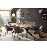 SalesFever Eetkamerstoel grijs fluweel