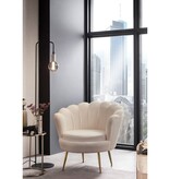 SalesFever Muschelsessel met Bouclé Stoff