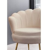 SalesFever Muschelsessel met Bouclé Stoff