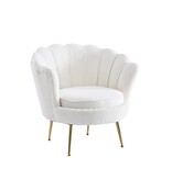 SalesFever Muschelsessel met Bouclé Stoff