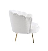 SalesFever Muschelsessel met Bouclé Stoff