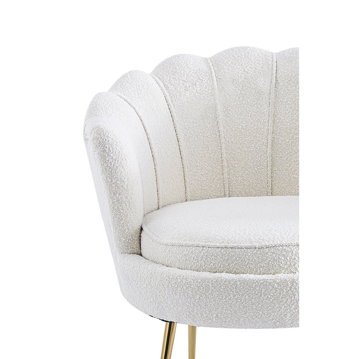 SalesFever Muschelsessel met Bouclé Stoff