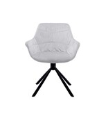 SalesFever Fauteuil met honingraatstiksel in lichtgrijs fluweel