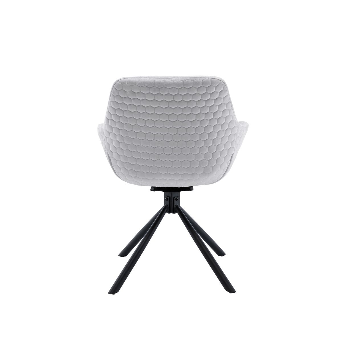 SalesFever Fauteuil met honingraatstiksel in lichtgrijs fluweel