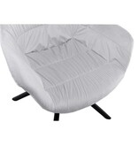 SalesFever Fauteuil met honingraatstiksel in lichtgrijs fluweel
