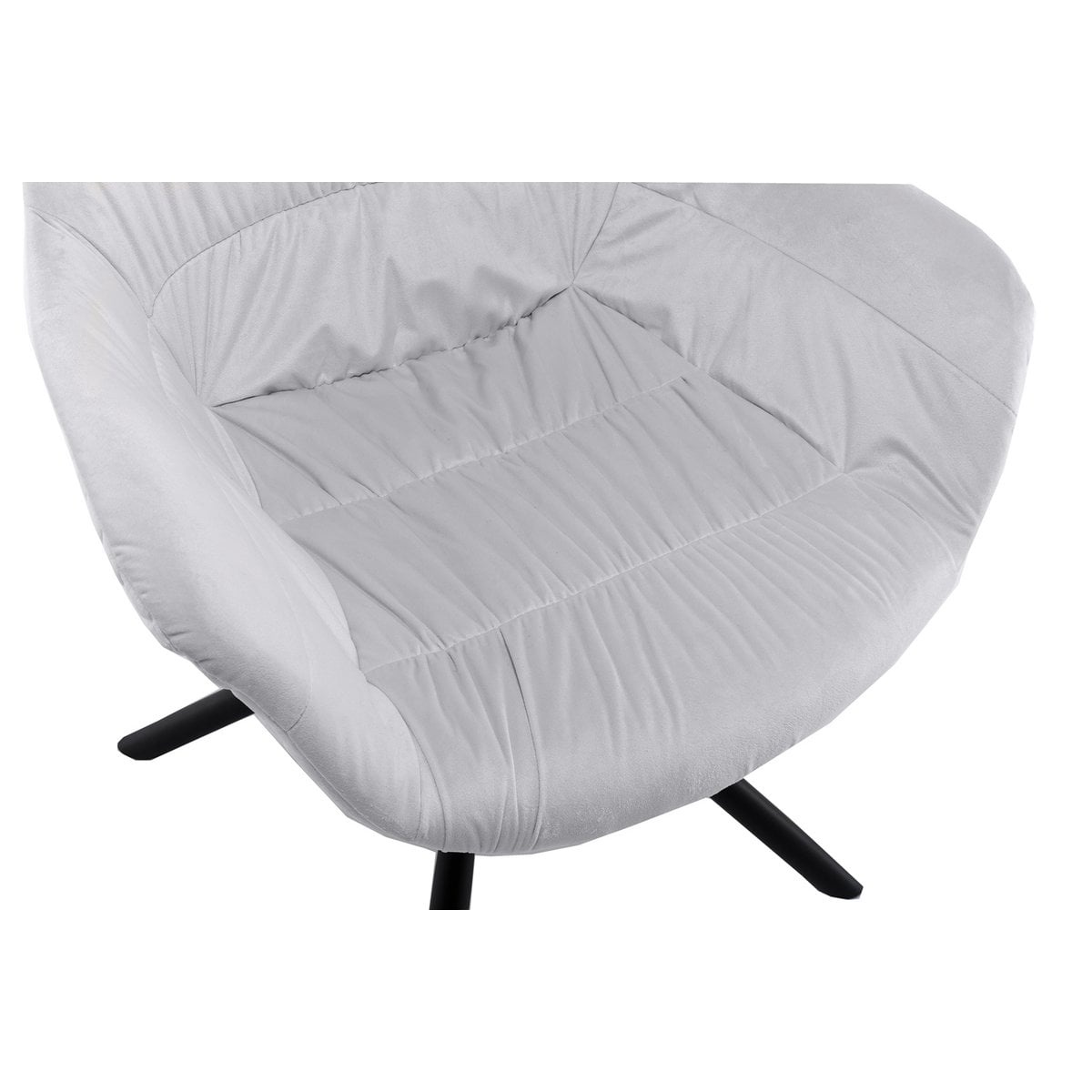 SalesFever Fauteuil met honingraatstiksel in lichtgrijs fluweel