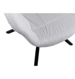 SalesFever Fauteuil met honingraatstiksel in lichtgrijs fluweel