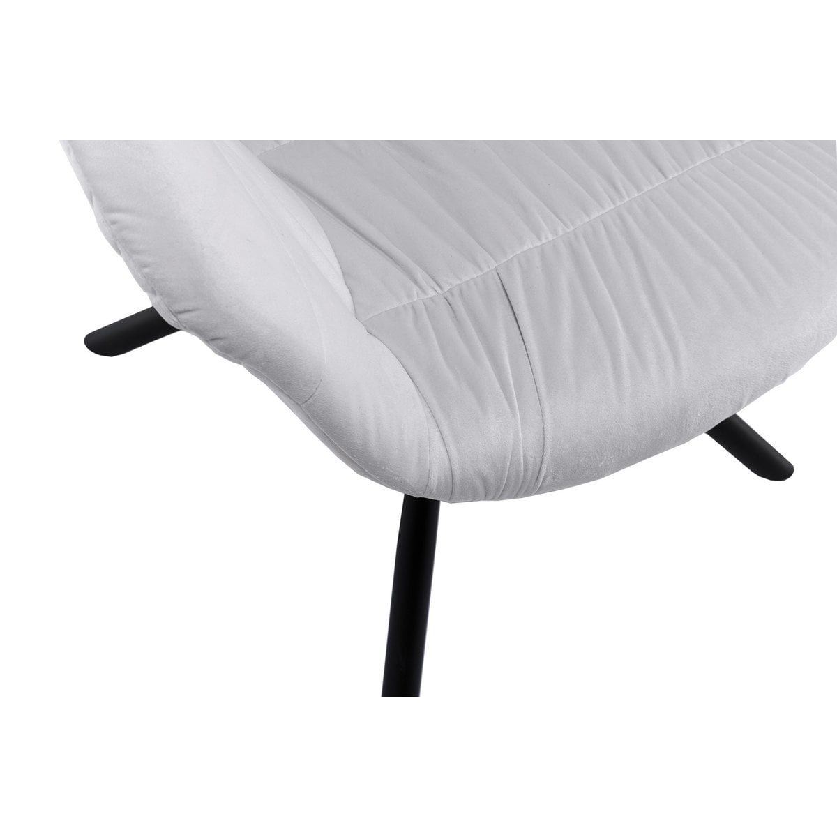 SalesFever Fauteuil met honingraatstiksel in lichtgrijs fluweel