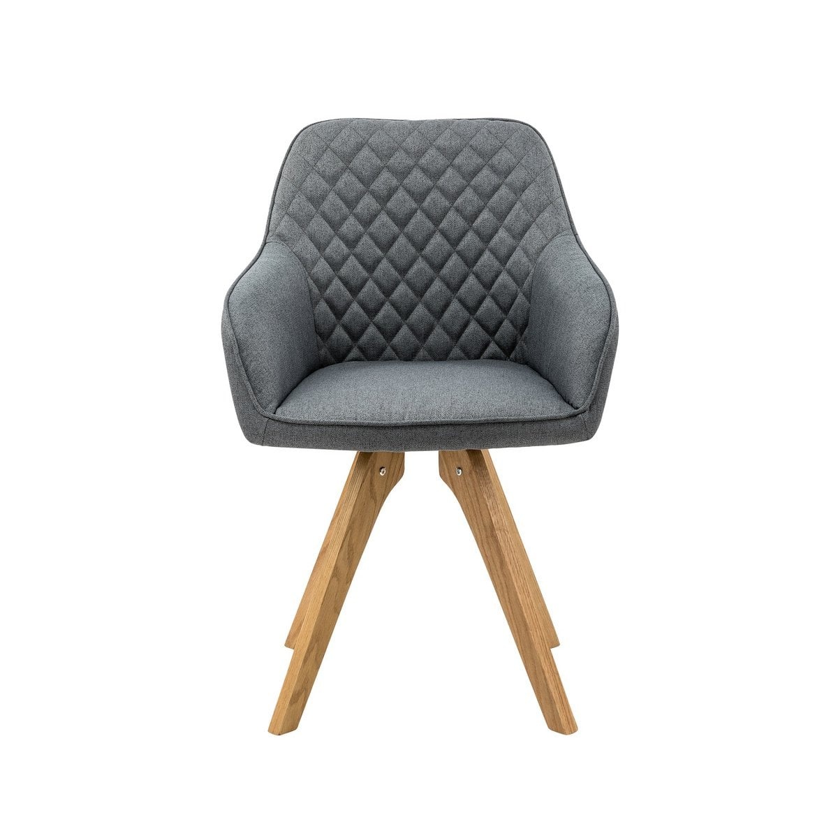 SalesFever Fauteuil set van 2 grijs textiel