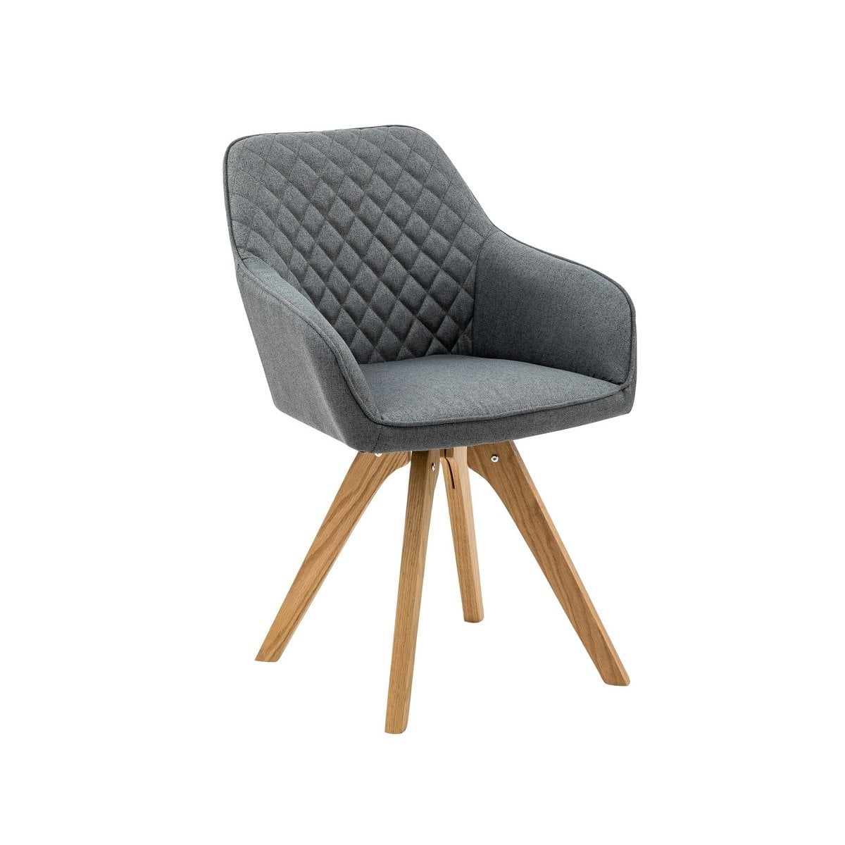 SalesFever Fauteuil set van 2 grijs textiel
