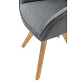 SalesFever Fauteuil set van 2 grijs textiel